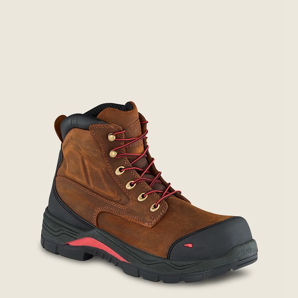 Safety Støvler Herre - Red Wing King Toe® Adc - 6-Inch Waterproof Toe - Brune/Sort - QFEAWC-137